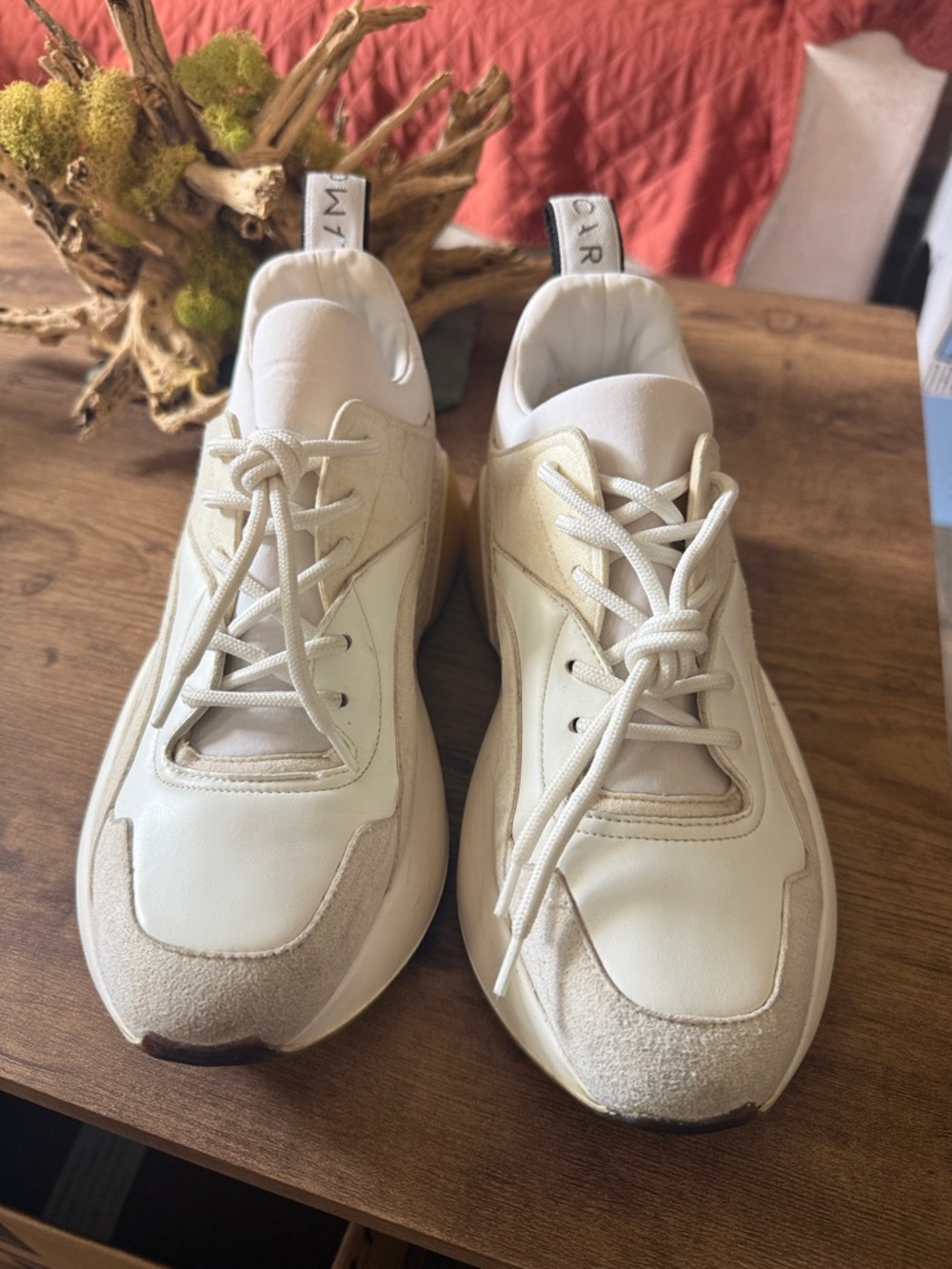 Stella McCartney Ellipse Ivory Casual Leather & Suede Sneakers